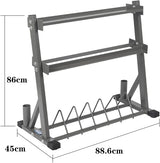 NOALED Multi-Layer Metal Dumbbell Rack - A-Frame Design