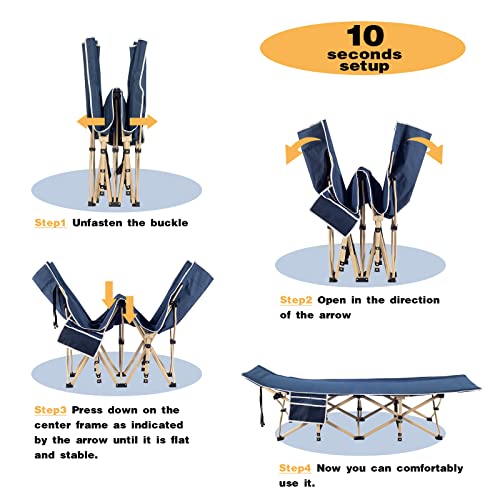 Overmont Folding Camping Bed - Portable Comfort For Outdoor Adventures