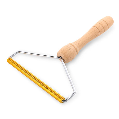 dnazyrety Lint Remover Roller with wooden handle and copper blade for effective lint and pet hair removal
