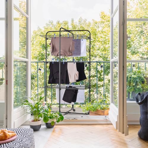Leifheit Classic Tower 270 Dryer With Wheels - Space-Saving Design