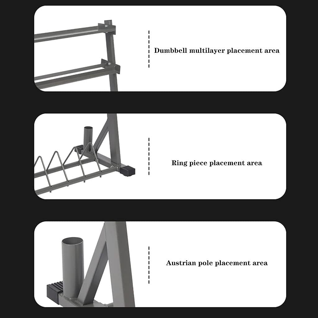 NOALED Multi-Layer Metal Dumbbell Rack - A-Frame Design