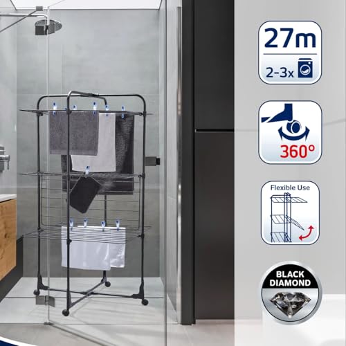 Leifheit Classic Tower 270 Dryer With Wheels - Space-Saving Design