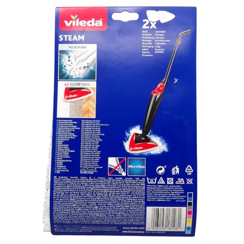 Vileda Steam Cleaner Cloths - 3D Microfibre, Compatible With 100°C Steam