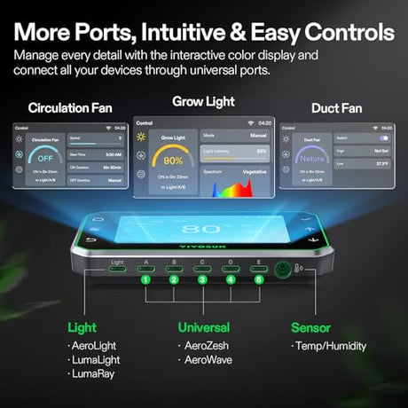 Vivosun T4 4" Inline Duct Fan With Wifi Control & Climate Monitoring