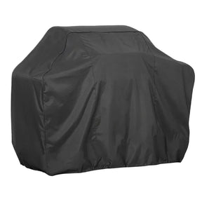 Heavy duty waterproof barbecue cover designed for outdoor grills, providing protection from rain and snow.