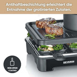 Severin Raclette Fondue Combination For 8 People - 2-In-1 Grill & Fondue Set