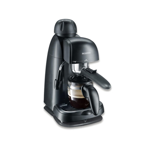Severin KA 5978 Espresso Machine in black with milk frother