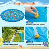 Paochocky Kids Splash Pad Sprinkler Play Mat - Fun Learning Water Toy