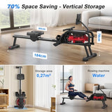 Neezee Rowing Machine With Water Resistance & Lcd Display