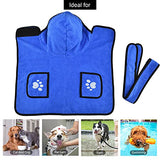 Zunea Dog Bathrobe Towel With Hood For Small Dogs - Absorbent & Easy To Wear