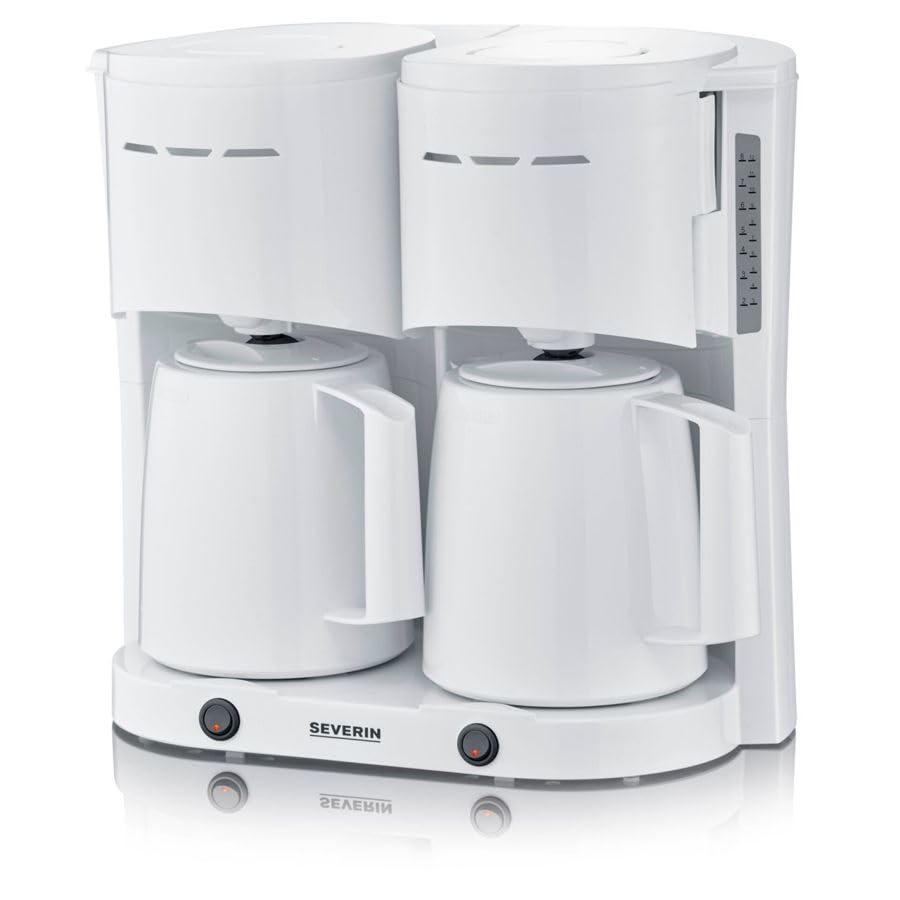 Severin KA 9314 Drip Coffee Maker in white with a 1L capacity