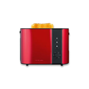 Severin AT 2217 Toaster in Metallic Red with stainless steel finish