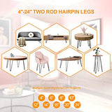 Ironalita 24 Inch Hairpin Legs Set Of 4 - Heavy Duty Diy Table Legs