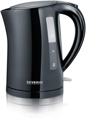 Severin Electric Kettle 1.5 Liter Black - Compact Design with 2200W Power