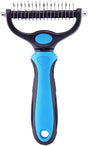 Generic Pet Dematting Comb - Blue Dual Head Stainless Steel