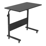 soges Adjustable Mobile Table in black, featuring a modern design and adjustable height for convenience.