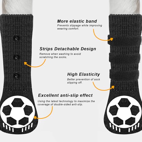 Jjw Non Slip Football Socks For Dogs Xl - Adjustable Straps For All Breeds