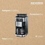Severin Ka 4810 Coffee Maker - Semi-Auto Drip With Grinder