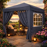 Quick Star Pop Up Gazebo 2 X 2 M With Easy Velcro Side Walls