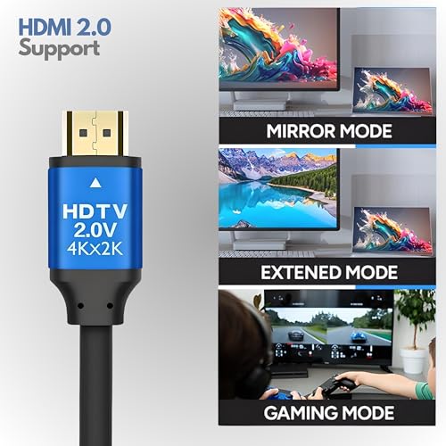 Betron Hdmi Cable 6.5Ft - 4K 60Hz, Compatible With Ps5, Xbox, And More