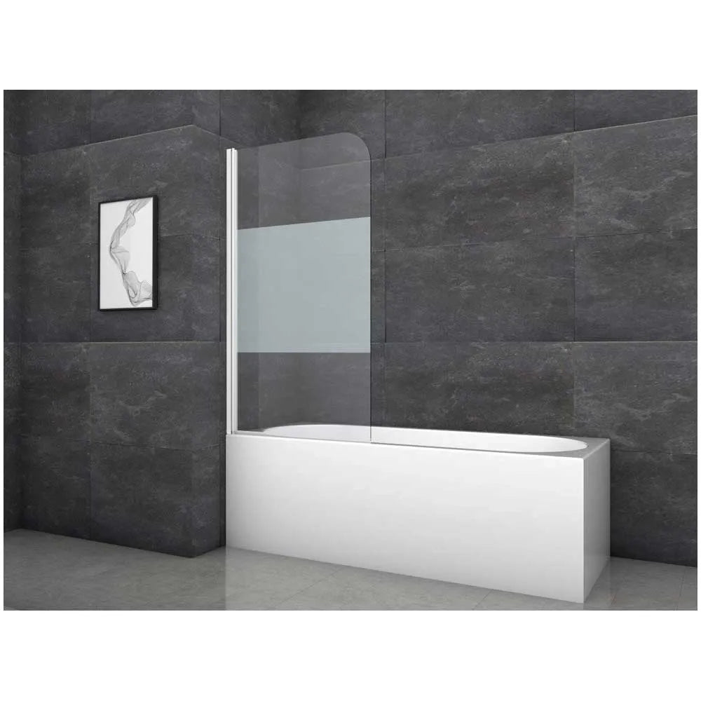 Aurlane Bathtub Folding Screen White Classic 80cm x 140cm White 1-Panel