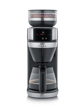 SEVERIN Filka KA 4852 Fully Automatic Coffee Machine in Matte Black and Stainless Steel