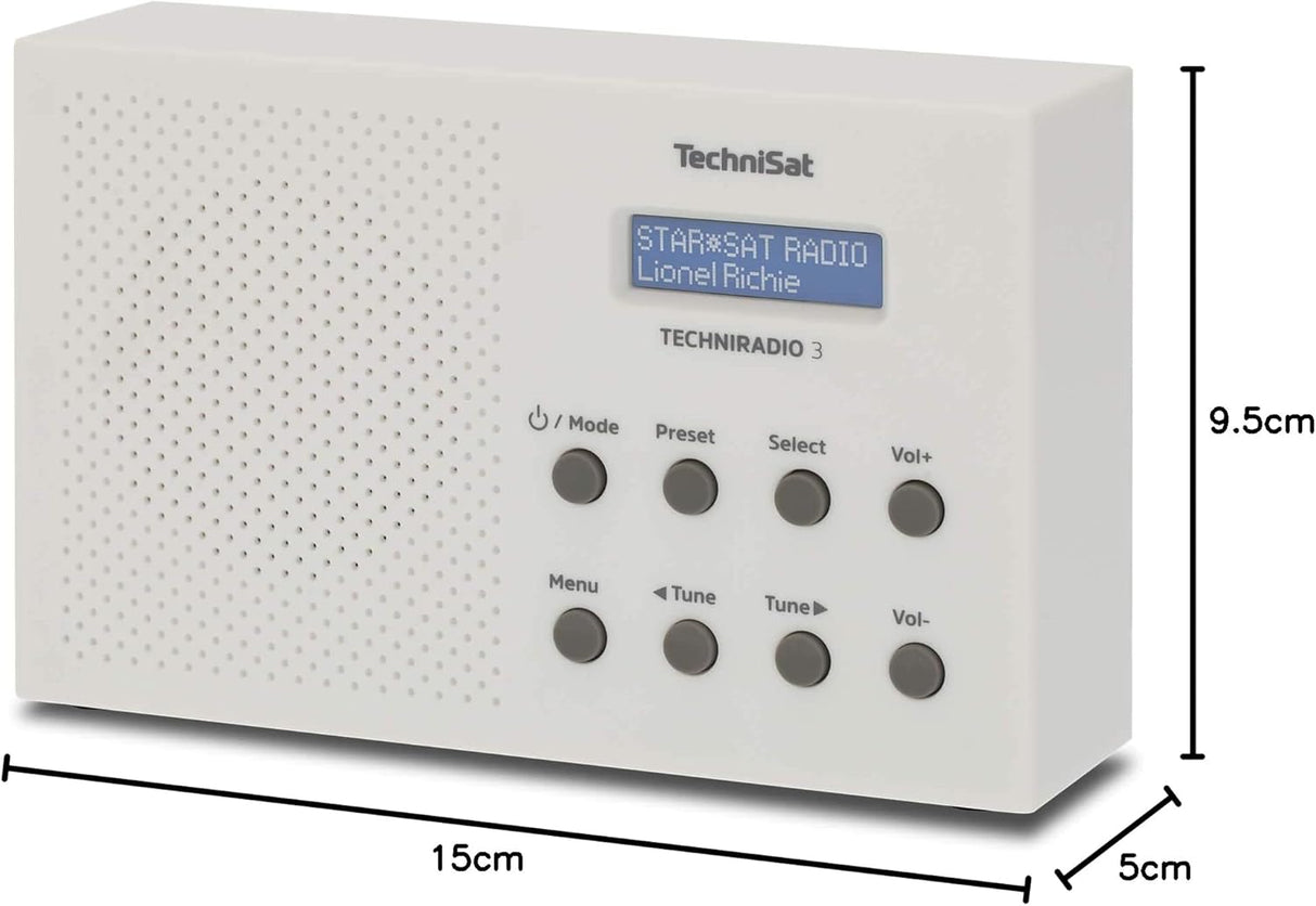 TechniSat TECHNIRADIO 3 DAB+ FM Portable Radio - White