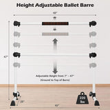Costzon Portable Double Ballet Barre - Adjustable Height
