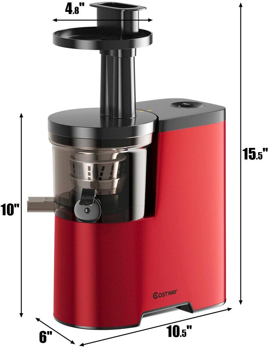 COSTWAY Slow Masticating Juicer - Cold Press, Quiet Motor