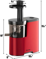 COSTWAY Slow Masticating Juicer - Cold Press, Quiet Motor