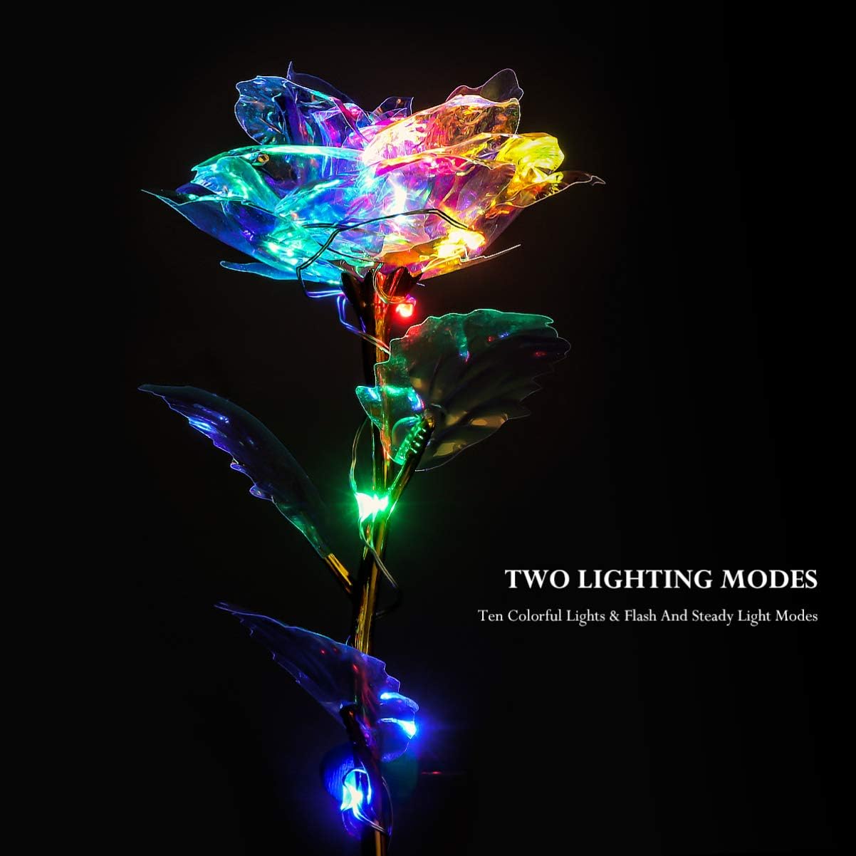 OSALADI Colorful Luminous LED Rose - Multi-color