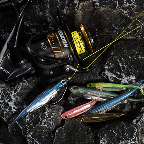 Dr.Fish Paddle Tail Swimbaits, Soft Plastic Fishing Lures For Bass Fishing, Ultra Realistic Action