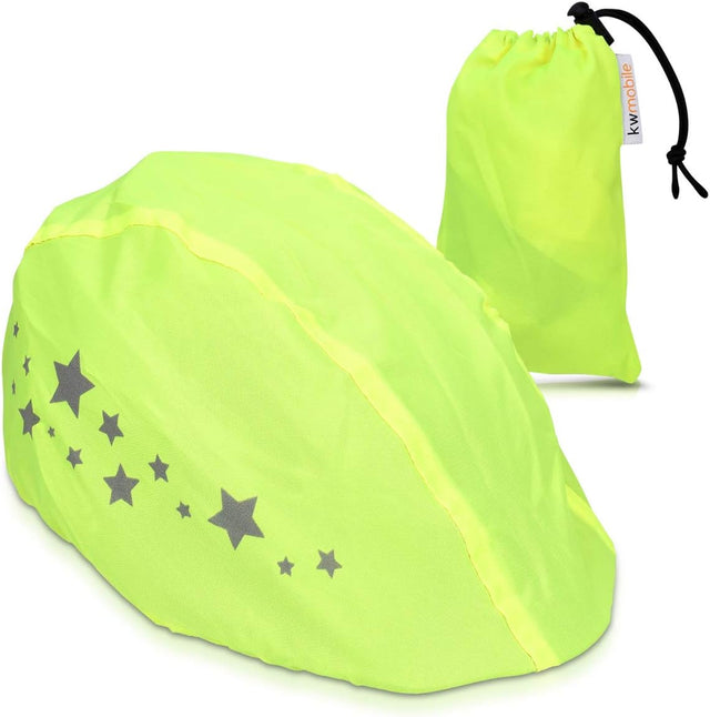 kwmobile Bicycle Helmet Cover - Waterproof Reflective Stars