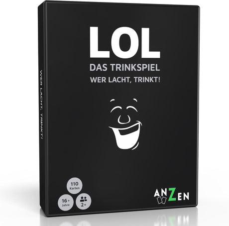 LOL Who Laughs, Drinks! Adult Drinking Card Game - black humor