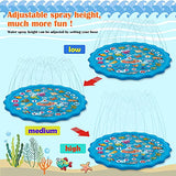 Paochocky Kids Splash Pad Sprinkler Play Mat - Fun Learning Water Toy