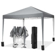 Tooluck 3x3m folding gazebo in grey with sandbags, perfect for outdoor events.