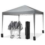 Tooluck 3x3m folding gazebo in grey with sandbags, perfect for outdoor events.