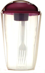 Ernesto Salad Food Pot - Built-in Fork & Dressing Container, 21cm x 11cm