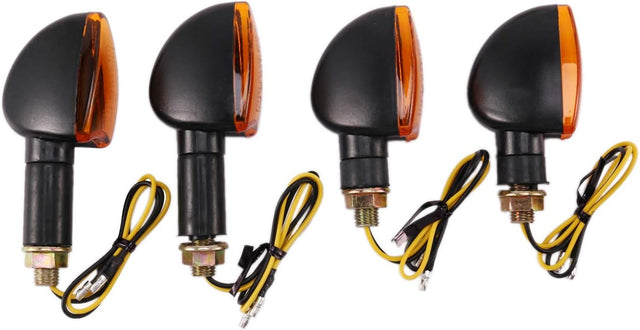 Eighosee Universal Motorcycle Turn Signal Lights - 12V Yellow LED