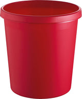 HELIT 16L Red Polypropylene Waste Paper Basket for Office