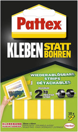 Pattex Gluing Instead of Drilling Adhesive Strips - Double-Sided, Yellow