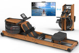 Kitopa Oak Wood Foldable Rowing Machine with Bluetooth Monitor