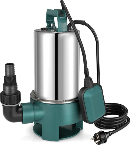 AquaFlow Submersible Dirty Water Drain Pump - stainless steel construction