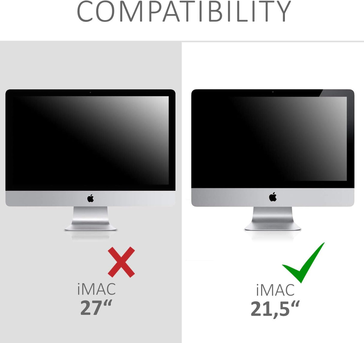 kwmobile Monitor Dust Cover for Apple iMac 21.5" - Black