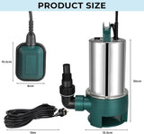 AquaFlow Submersible Dirty Water Drain Pump - stainless steel construction