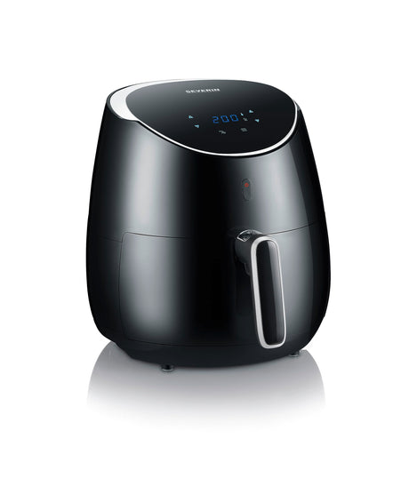 Severin XXL Hot Air Fryer in black with LCD touch screen and large capacity