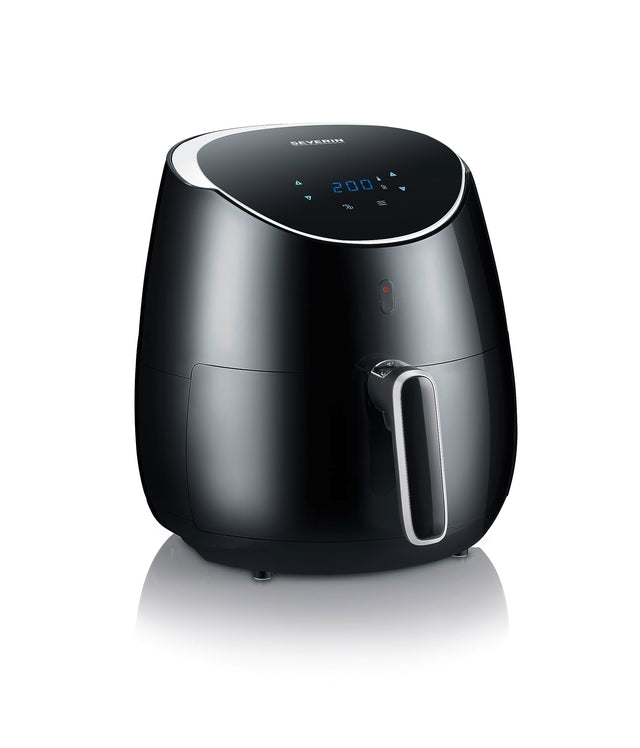Severin XXL Hot Air Fryer in black with LCD touch screen and large capacity