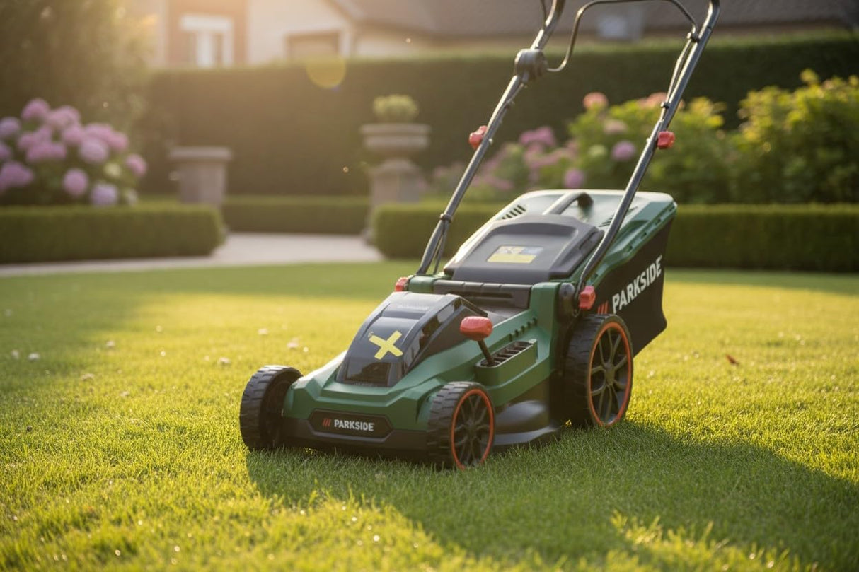 Parkside X20V Cordless Lawnmower With 7 Cutting Settings & Brushless Motor