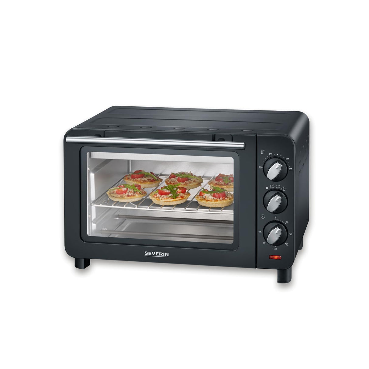 SEVERIN TO 2042 Baking and Toaster Oven in silver with temperature settings