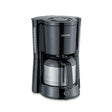 Severin KA 4835 Coffee Machine in black stainless steel with thermal jug